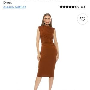 Alexia Admor Cinched Brown Dress